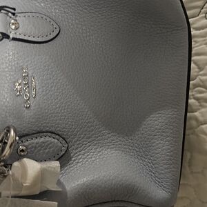 Coach Sky Blue Leather Satchel